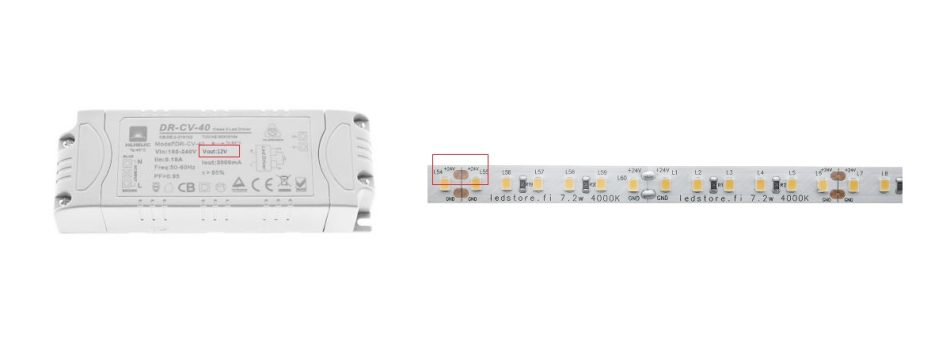 12V transformator och 24V LED-lampa fungerar inte tillsammans och därför tänds inte LED-lampan