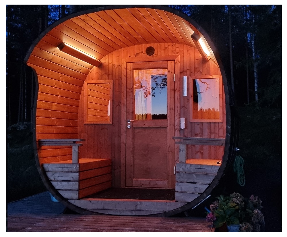 Barrel sauna - Led lights for cottage